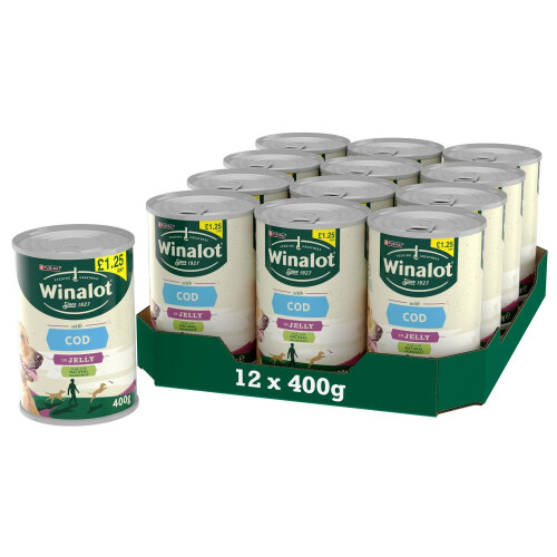 Purina Winalot with Cod in Jelly 400g (Pack of 12)