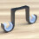 2Pcs Double Curtain Rod Ceiling Mount Supports Aluminum Alloy Black 6