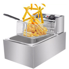 10L Commercial Electric Deep Fryer Fat Chip Frying Pan & Basket Stainless Steel