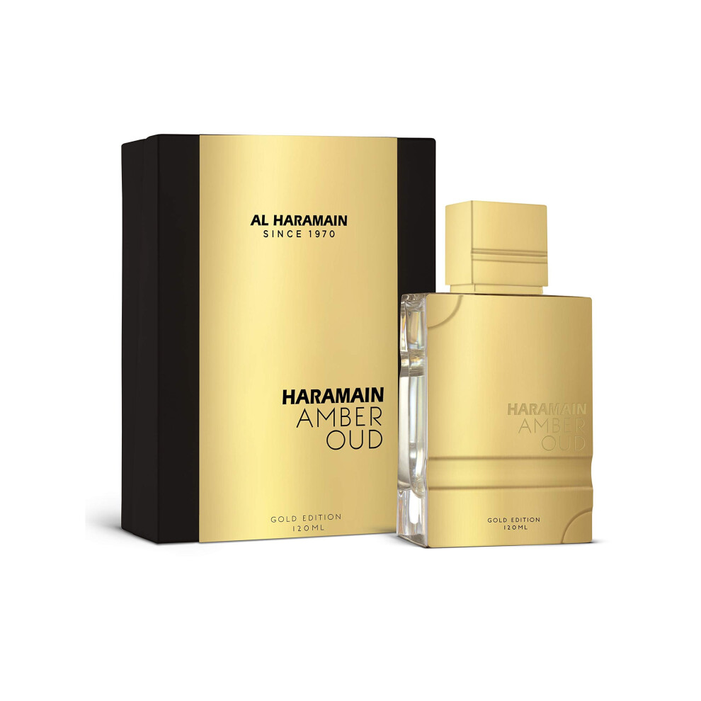Al Haramain Oud Edition Edp Spray For Unisex - Arabian Perfume For Women And Men - Long Lasting Arabic Perfume - Vanilla And Woody Fragranc Amber/Gold