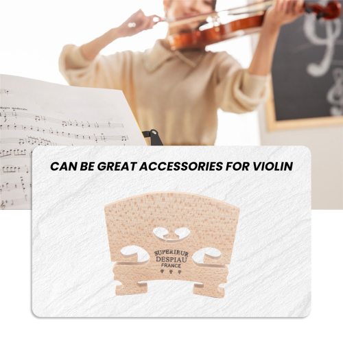 Justerbar violinbro i ahorn, dele til 4/4 violin 1