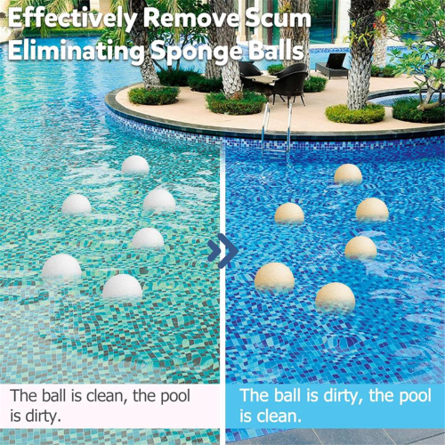 8 palline di schiuma per assorbitore di schiuma per vasche idromassaggio e piscine 2