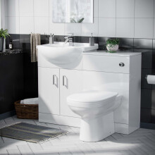 Nes Home Basin Vanity Sink Unit & BTW Toilet WC Cistern