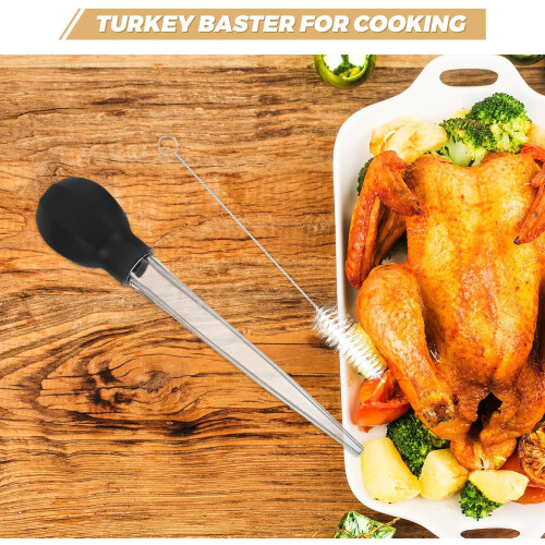 liquid transfer suction pump marinating beef butter basting dropper turkey baster set 1