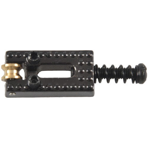 6 Roller Bridge Tremolo Sadler Med Skruenøgle Sort