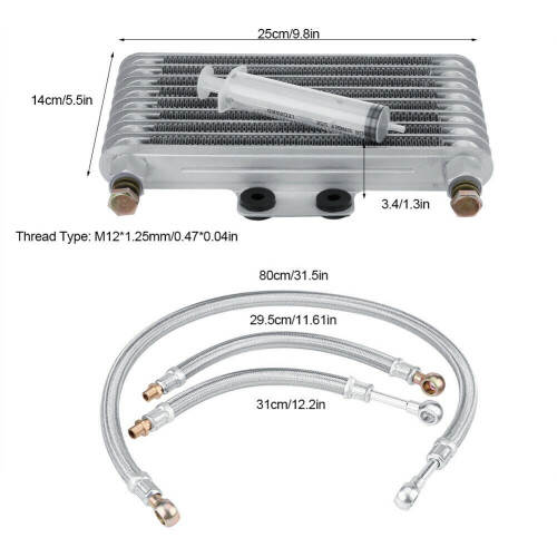 Kølersæt 125 ml aluminium sølv til CB CG motor 2