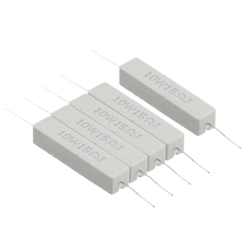 5 stk. 10W Watt 15 ohm 5% trådviklet keramisk cementmodstand 2
