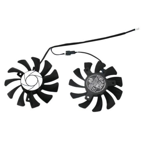 Ψύκτρα GPU HA8010H12F-Z 75MM 2Pin GTX1050Ti με Διπλό Ανεμιστήρα για (2 τεμάχια)