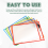 6-pack herbruikbare whiteboardhoezen, diverse kleuren beschermhoes 5