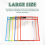 6-pack herbruikbare whiteboardhoezen, diverse kleuren beschermhoes 7