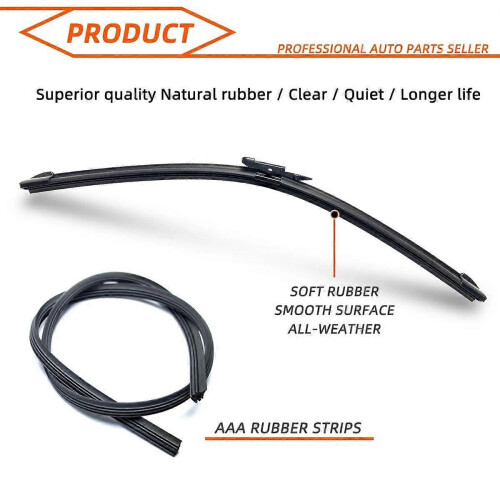 (4 PCS)Front Wipers For Seat Leon 2005-2012 Wiper Blade Rubber 26"+26" Car Windshield Windscreen Accessories 1