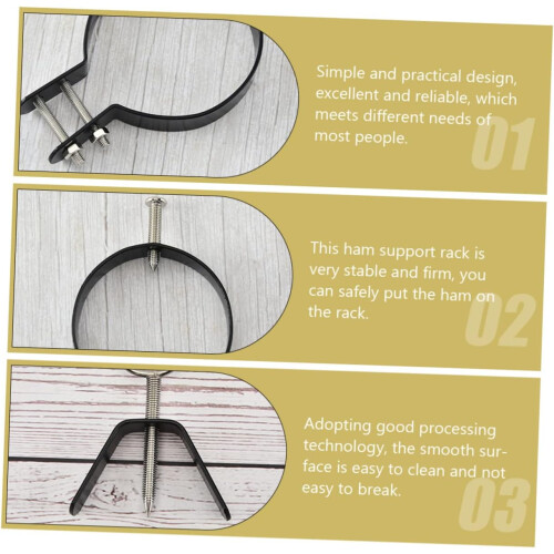 1 Set Prosciutto DIY Rack Carving Holder Ham Attachment Stand Iron 1