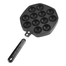 12 Cavities Aluminium NonStick Takoyaki Grill Pan Octopus Ball Pancake Maker Baking for Home Use Black