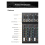 Mixer de áudio profissional de 7 canais com reprodutor de MP3 USB Plug UE 3