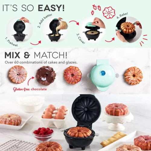 Min MakeWaffle Household Pumpkin Cake Machine Kids Breakfast Machine Mini Baking Machine Mini Machine EU Plug Ref: 3342 1
