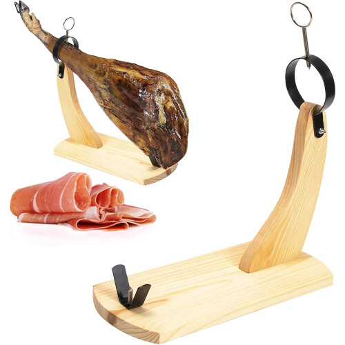 Prosciutto Rack for Cutting  NonSlip Storage for Serrano, Iberico Ham 2