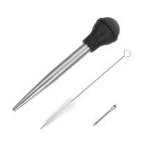 Grill pickling fluid injector turkey food meat injector stainless steel