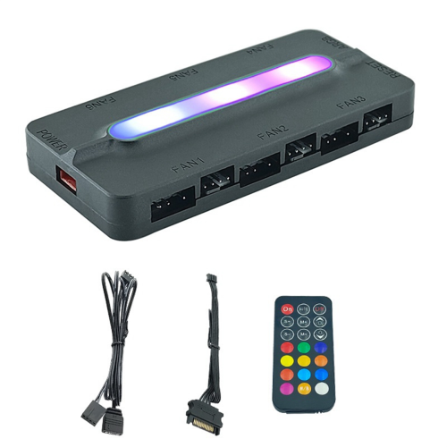 Controller di temperatura per ritmo musicale 1To6 con ventola ARGB 5V/3Pin 4Pin 2
