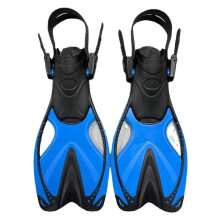 Universal frog shoes for children, silicone, adjustable short diving aid f (Blue, S/M)