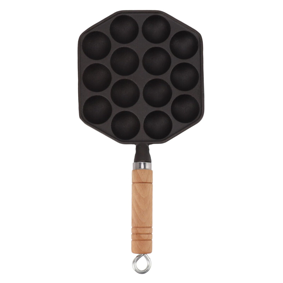 14 Hole Takoyaki Pan Japanese Takoyaki Pan Cast Iron Thermal Conductivity Cast Iron Multifunctional for Making Round Takoyaki Pancakes-image-OPC-PJ2QQ7W-NEW