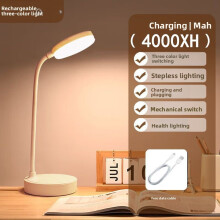(4000XH Charging) Led Lamp Desk Students Usb Rechargeable Touch Dimming For Reading Light Study