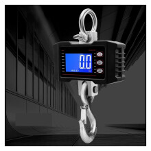 Crane scale, 1000 kg digital hanging scale, LCD backlight, high reliability (1000kg Black)