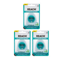REACH ULTRACLEAN ULTRABLAST Cool Mint Dental Floss Plaque Remover voor tanden versnipperen resistent gewaxt Gemakkelijk voor tandvlees en tanden Fris