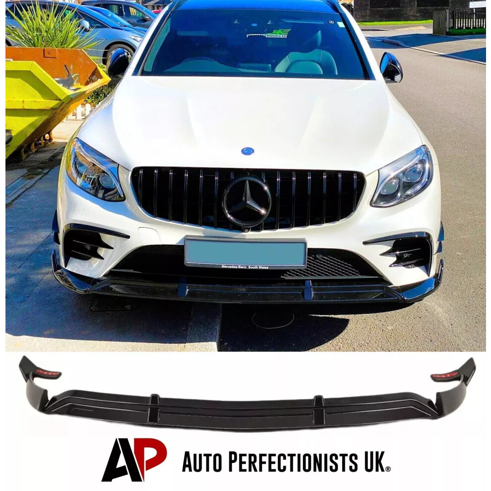 For Mercedes Glc Class X253 C253 Front B Style Splitter Spoiler Lip 15-18 Black 5061072660535