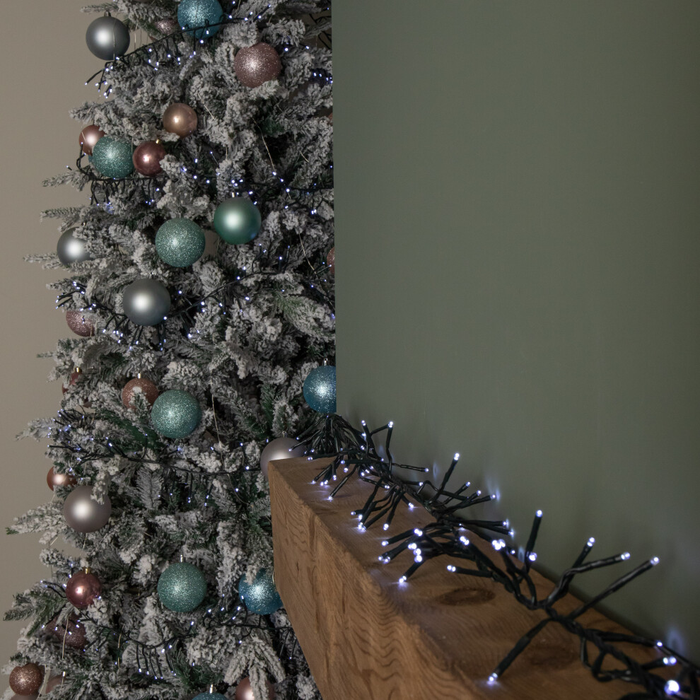 Premier 18.5M 1440 Led Christmas Cluster Multi-Action String Lights With Timer In White