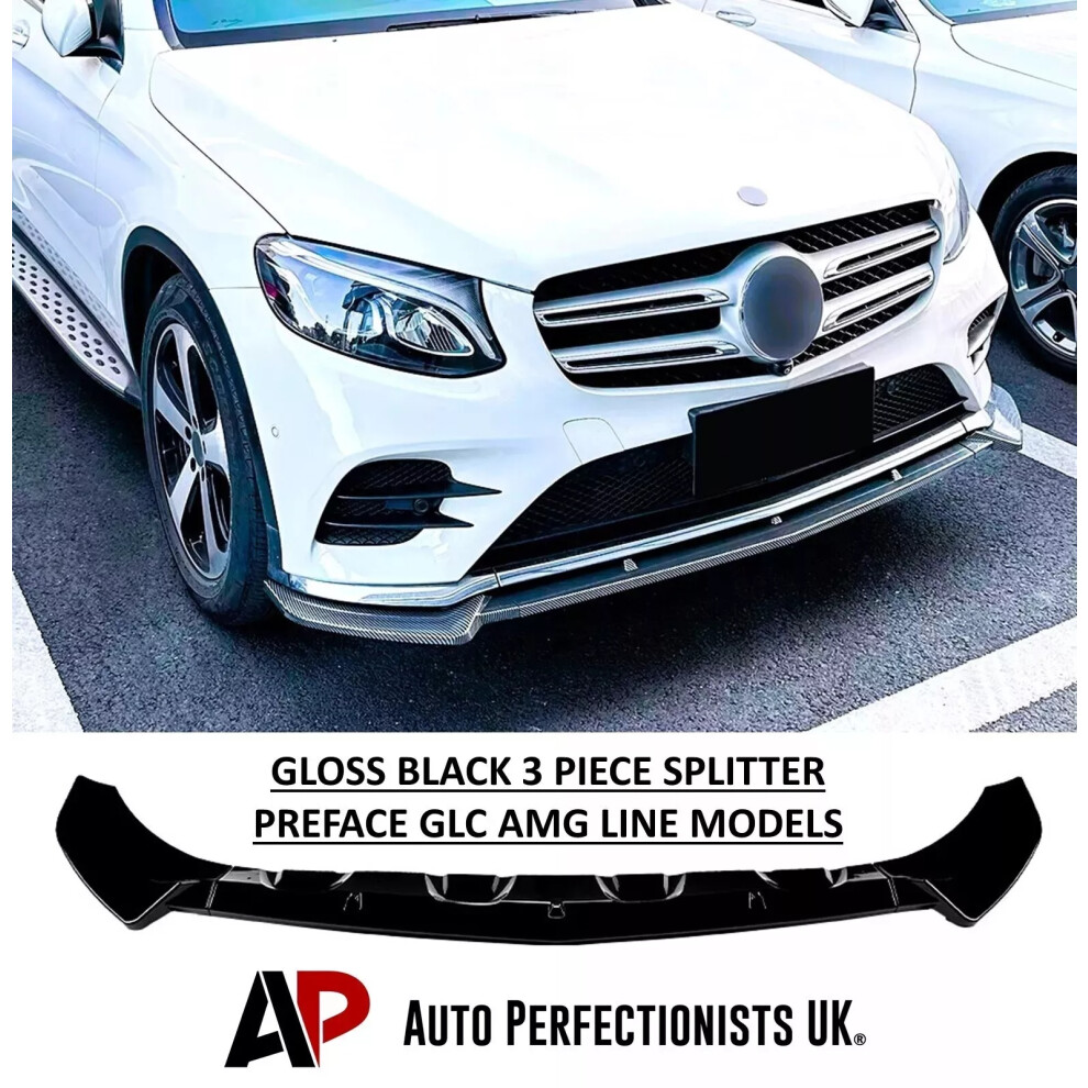 For Mercedes Glc Class X253 C253 Front Splitter Spoiler Lip Kit 2015-18 5061072667381