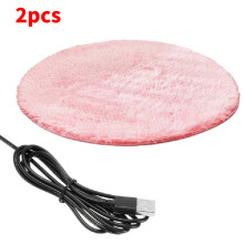 (Pink) Heat Usb Pet Pad Electric Heated Mat Blanket Dog Cat Winter Sleeping Bed Cushion