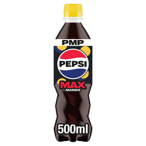Pepsi Pepsi Max Mango No Sugar Cola Bottle 500ml (Pack of 12) 1