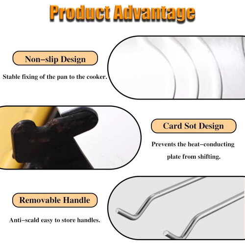 Heat Diffuser for Gas Stove Top Induction Hob, Steel Distributor Plate with Handle 1