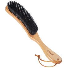 Clothes Brush Boar Bristle Lint Brush for Suits, Cashmere, Wool, Velvet, Suede and Pet Hair Large Beech Wood Handle