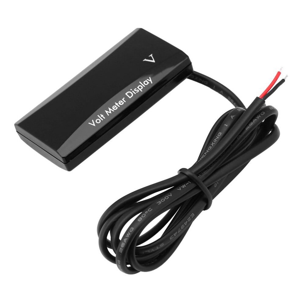 12 V Auto Motorrad Led Led Display Voltage Voltage Voltage Voltage Meter Voltmeter Voltage Meter Cars (Red) Red 6276012996097