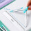 Compass Set, 7 Pieces, Quick Adjustment, Set Square, Pencil, Ruler 3