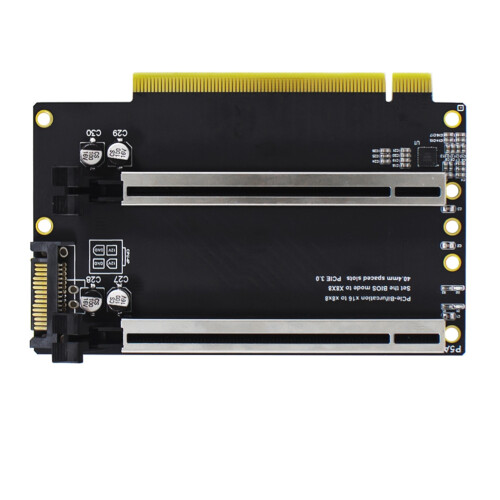 Κάρτα επέκτασης PCIe 3.0 X16 σε X8X8 με ενισχυμένη διεπαφή SATA 2