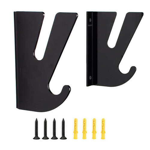 SkateboardWall Mount, Horizontal Longboard Hooks, Including Hardware, Black