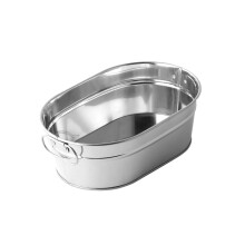 Bar Storage Barrel Food Container Storage Basket for Roasted Chicken Fry Bucket Stainless Steel Restaurant Fries Bucket for Storing Snacks