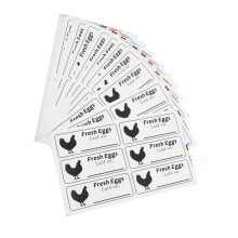 20 sheets stickers with fresh eggs for cartons handwritten date stickers for food labels for fresh eggs from the farm