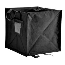 Caixa de armazenamento de equipamentos de camping com lata de lixo triangular dobrável A