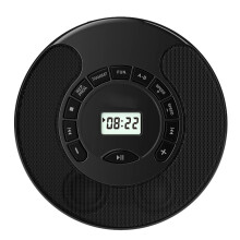 Νέο φορητό CD player, USB player, διπλά στερεοφωνικά ηχεία, μαύρο