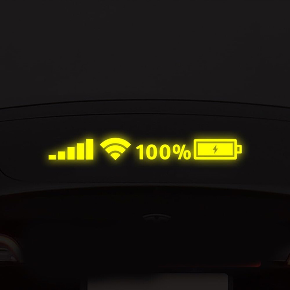 Reflective Wifi Battery Level Signal Vinyl Sticker For Cars And Laptops Ideal For Decorating Smooth Surfaces (Yellow) Yellow 6276012997551