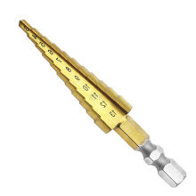 1 Piece 313 mm Hexagonal Titanium Step Cone Drill Hole Cutter HSS 4241 Sheet Metal Wood Drilling Power Tools