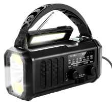 Upgrade 20000mAh Emergency Weather Radio FM/AM/ Black
