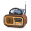 Retro Portable Radio - AM/FM/SW, Bluetooth, Solar/D Battery/USB-C 1