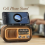 Retro Portable Radio - AM/FM/SW, Bluetooth, Solar/D Battery/USB-C 4