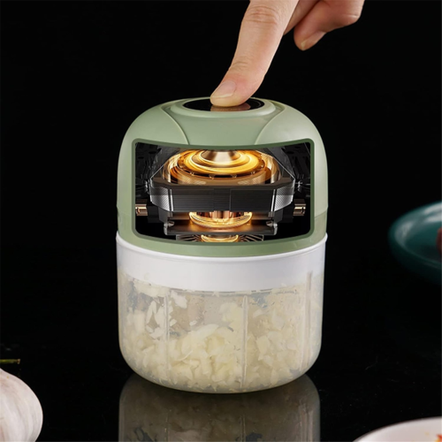 Electric Garlic Chopper, USB Rechargeable Mini Food Processor A 2