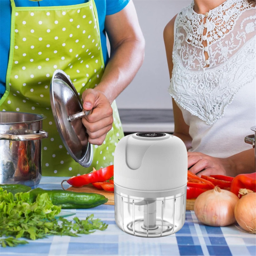 Electric Garlic Chopper, USB Rechargeable Mini Food Processor B 2