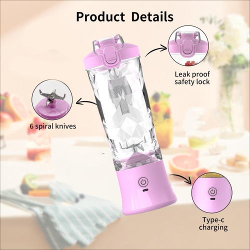 Bärbar mixer, 600 ml personlig juicepress 1